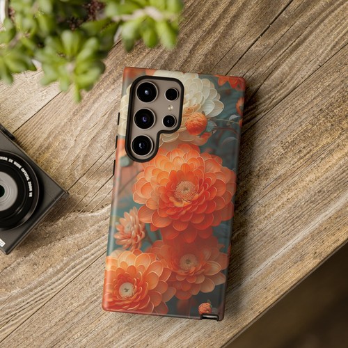 Orange Chrysanthemum Flower Phone Case for iPhone, Samsung Galaxy, Pixel - 第 92/173 張圖片