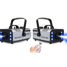 2pcs Halloween Smoke Fog Machine 1200W 6LED Party Lights DJ Stage Fogger Effect