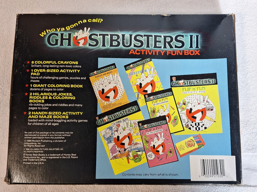 Vintage Ghostbusters 2 HONEY BEAR BOOKS Activity Fun Box COMPLETE SET 1988 New - Picture 7 of 7