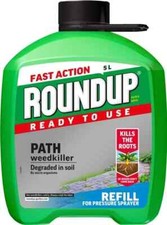Roundup Fast Action 5L Total Weedkiller Refill Ready To Use Pump N Go Lawn Patio 5.89 per litre