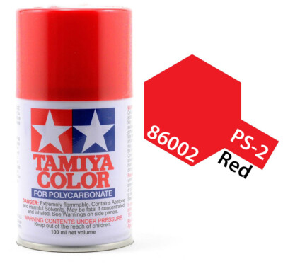 Tamiya 86002 PS-2 Red Polycarbonate Lexan RC Spray Paint 100ml - US