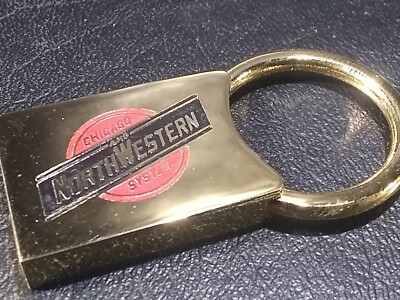 Eisenbahn Schlüsselanhänger Chicago North Western RR Train Barlow Drehschloss Keyholder