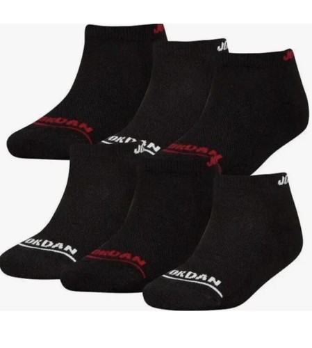 NIKE JORDAN Boys Socks No Show Jumpman Basketball Youth 6 Pair Shoe Size 3Y-5Y - Picture 2 of 4