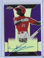 2019 Leaf Metal Draft FREUDIS NOVA Flashback Purple Prismatic Auto RC /25 Astros