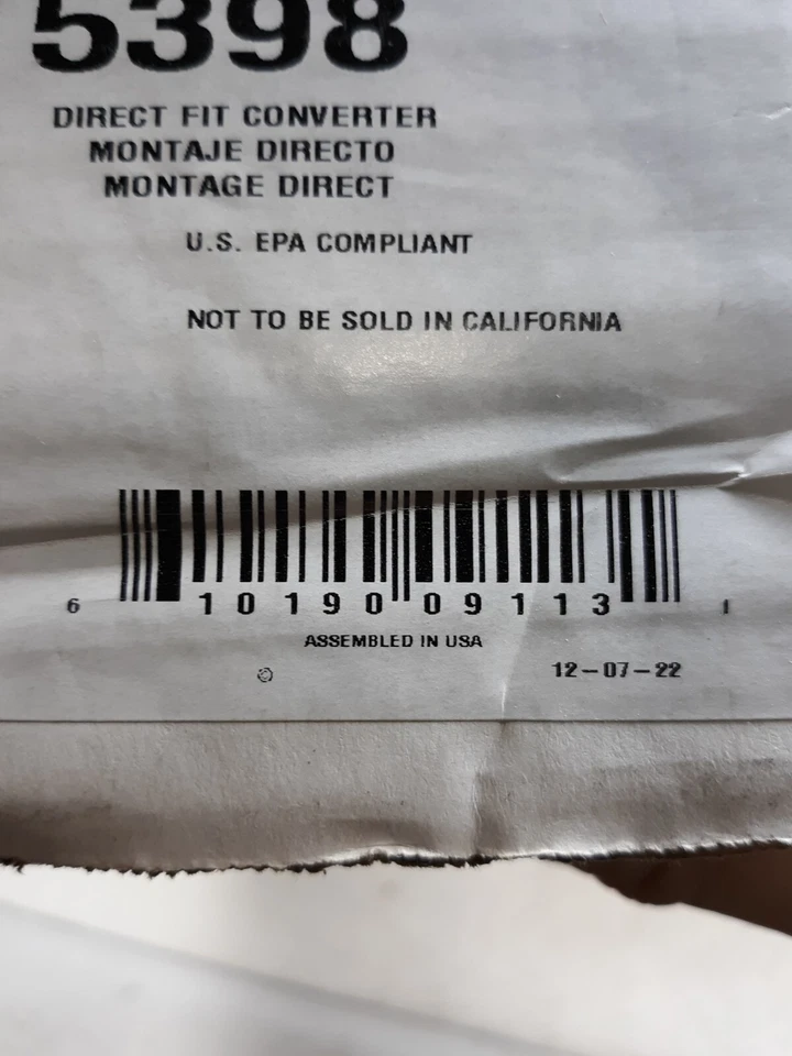 Catalytic Converter-Direct Fit Converter CATCO 5398 - Image 2 of 4