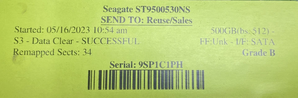 Seagate ST950053NS 500GB 2.5" SATA Internal Server Hard Drive HDD Tested - Image 2 of 4