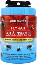 Reusable Fly Traps Outdoor Jar 1-Pack, Bug Catcher and Flying Insect Trap with F