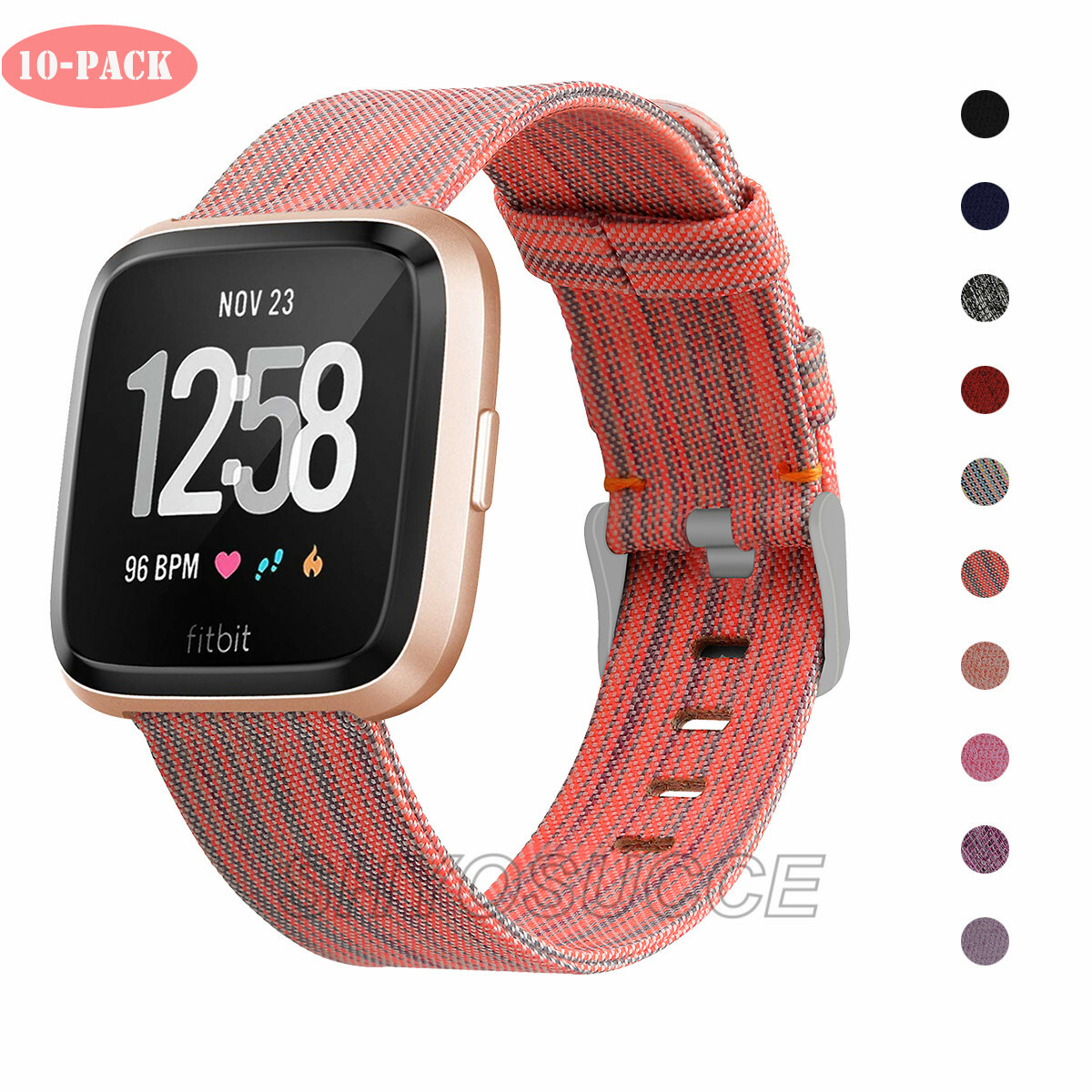 Sports Nylon Woven Armband Für Fitbit Versa 2 / Versa Lite Ersatz  Uhrenarmband | eBay