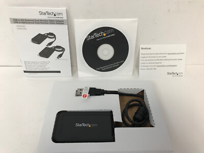 STARTECH.COM USB2VGAE3 USB TO VGA EXTERNAL CARD MULTI MONITOR ADAPTER NEW QTY 2