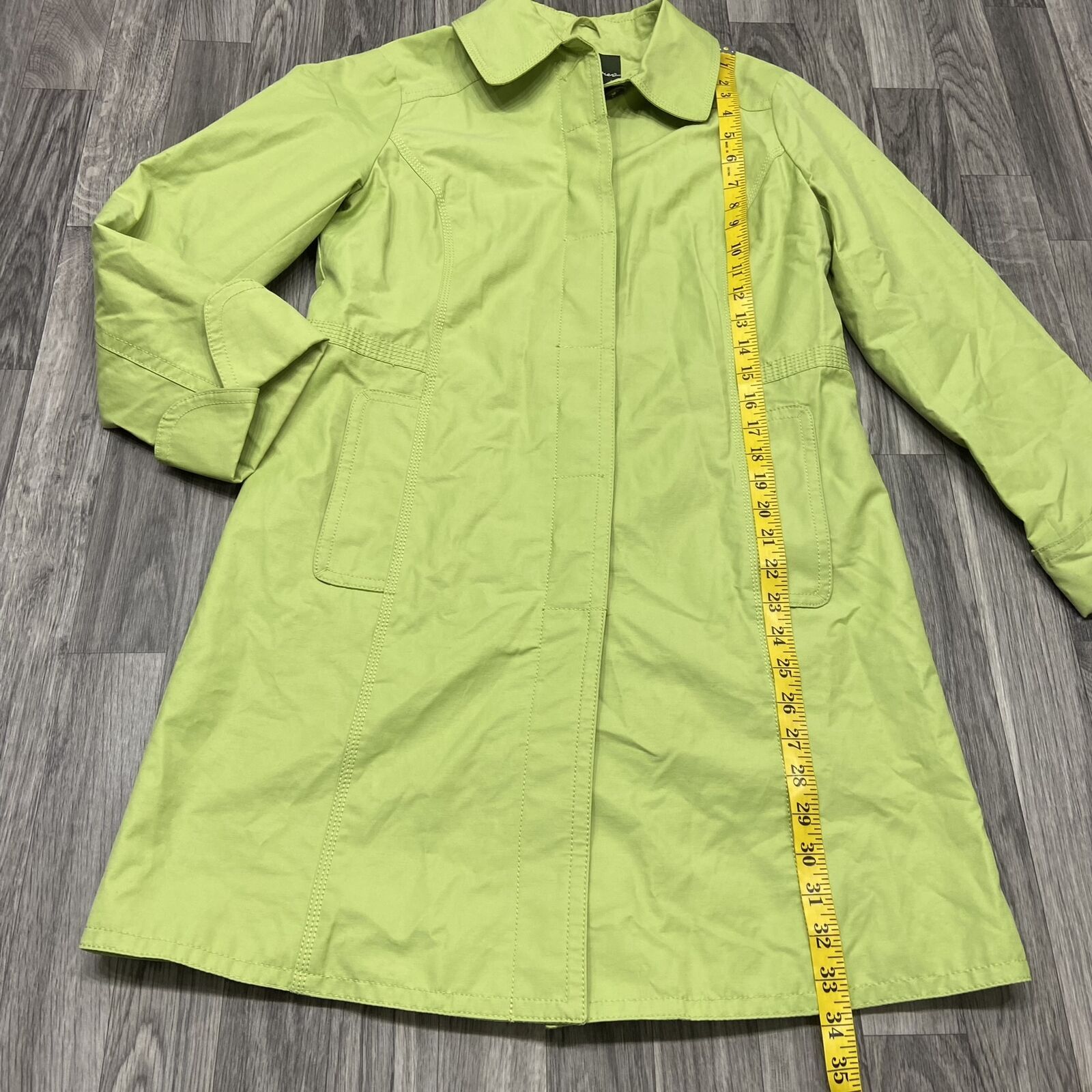 EDDIE BAUER Button Down Collared Lined Green Over… - image 11