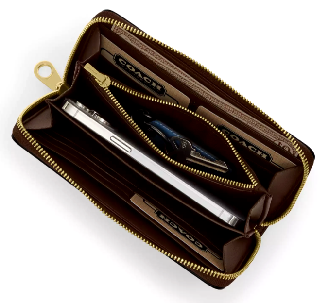 🩷Coach Long Zip Around Wallet - CZ326 Signature Canvas w