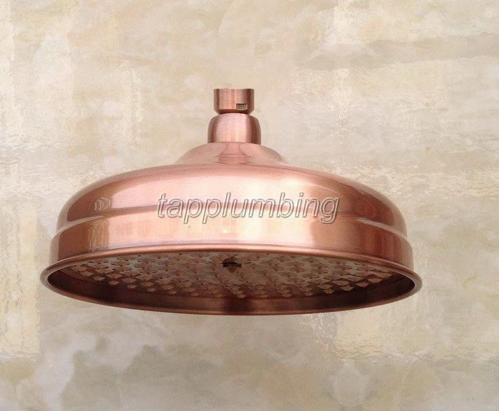 Antique Red Copper Bathroom 8" inch Round Large Rain Shower Heads tsh054