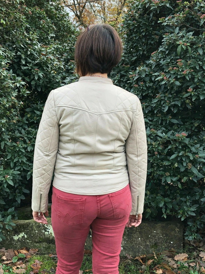 blouson perfecto matelassé cuir COMPTOIR DES COTONNIERS taille XL NEUF #420€ - Photo 4/4