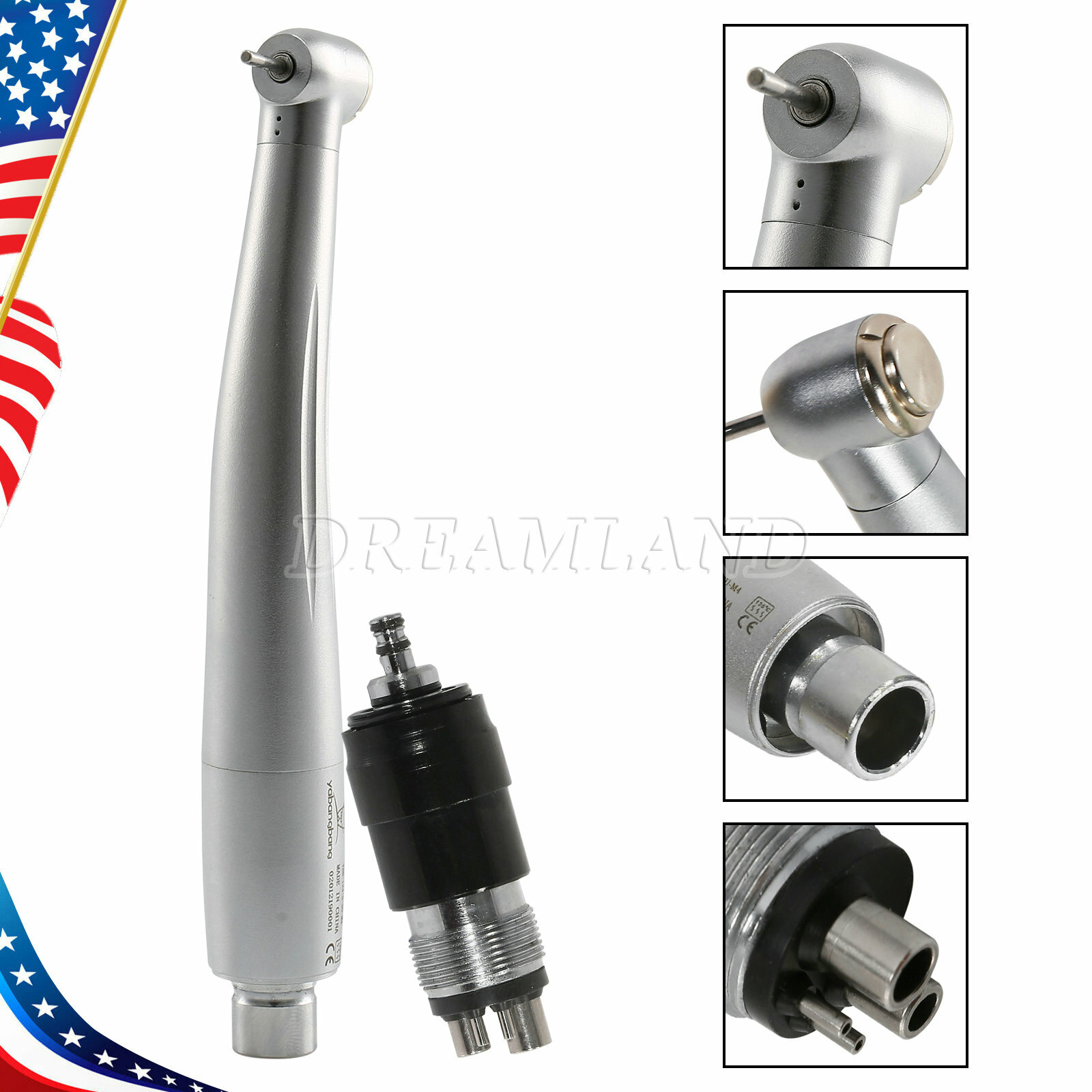 NSK Style Dental High Speed Push Button Handpiece+4Hole Quick - Foto 8
