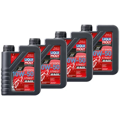 4X 1 Litre D'Huile LIQUI MOLY Huile Moteur Synthétique Haute Performance 10W-50 - Photo 1/4