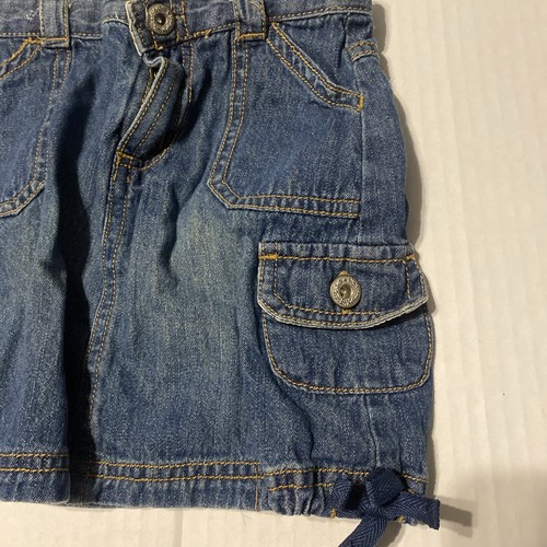 Girls Cherokee Jean Cargo Style Pocketed Skirt Size 3 With adjustable waist, EUC - Picture 3 of 6
