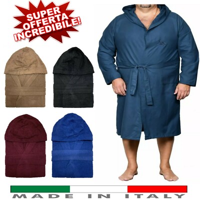 Accappatoio Taglie Forti Calibrate Uomo Donna 100% Spugna Cotone 2XL 3XL  4XL 5XL | eBay