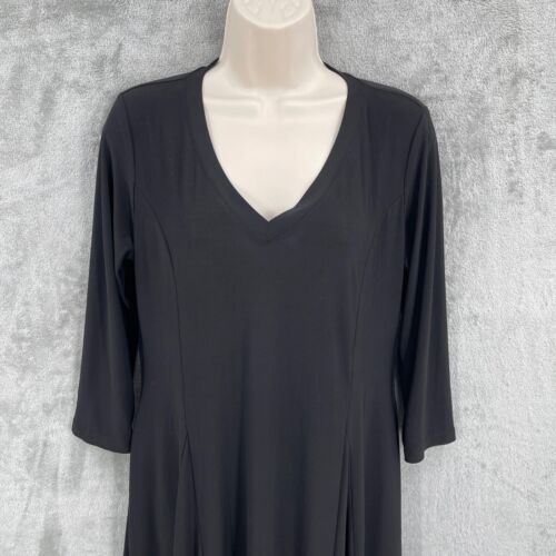 Midi Dress Woman SP Black Witchy Goth Party Versatile Stretchy Fit & Flare Fairy - Picture 3 of 12