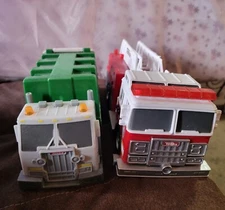 Tonka Metro Garbage Truck 2013/Tonka Fire Truck 2011 Both Sound and Lights Work