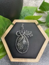 2.5  Handmade 925 Silver Plated Gemstone Wire Wrapped Pendant New B2206