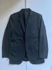 J.Crew Ludlow Navy Blue Slim Fit Tollegno 1900 Cotton Twill Jacket 40R Mens
