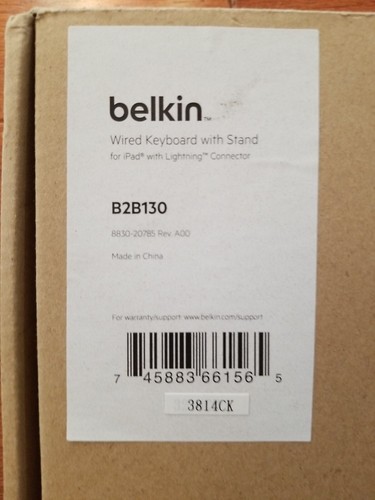 Belkin B2B130 Wired Tablet Keyboard With Stand for iPad with Lightning Connector - 第 3/3 張圖片