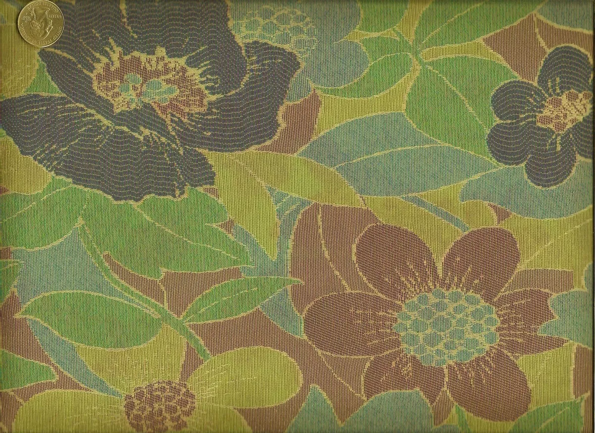 Zenus Modern Contemporary Funky Floral Purple Blue Green