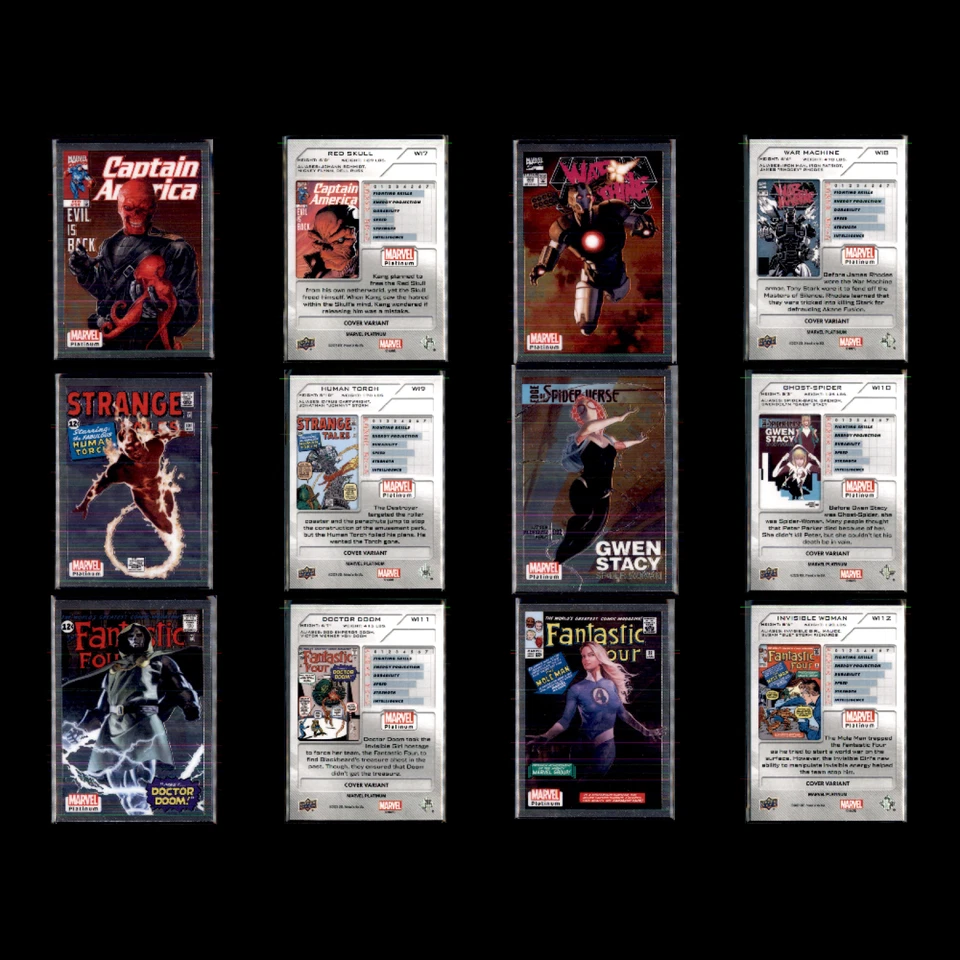 2023 Upper Deck Marvel Platinum Cover Variant Juego Completo 100 Cartas Colección Foto 4 de 4