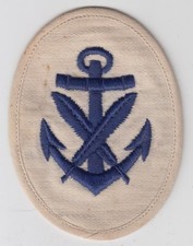 WW2 German Kriegsmarine Clerical Trade Insignia Specialty Patch ORIGINAL White