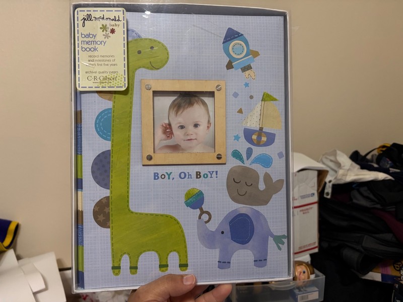 C R Gibson Baby Boy Memory Book "BOY OH BOY" Baby's First 5 Years NEW IN BOX