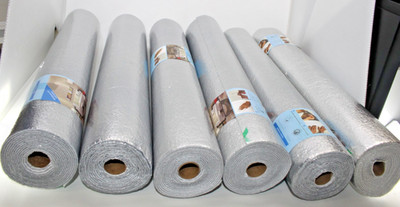 Lot of 6 Self Adhesive Wall Sticker Rolls Silver Insulation Foam Wallpaper Panel