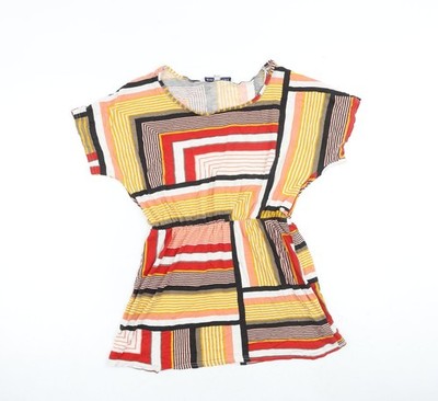 Store Twenty One Damen Basic Bluse Mehrfarbig Geometrisches Muster Viskose Größe 12