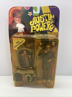 Austin Powers Dr Evil Action Figure MOC McFarlane Voice Chip Mr Bigglesworth 90s