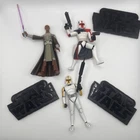 Lot Of 7 Star Wars : CLONE WARS  ANIMATED Figures. Anakin Skywalker, Obi-Wan, +