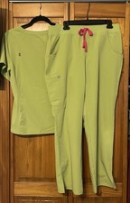 FIGS SCRUB SET- Woman  s. MATCHA. SIZE L/L Petite. Eliza Top, Kade Pants.OneWear