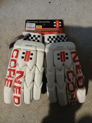 Graue Nicolls Cricket Neocore 2000 Schlaghandschuhe Erwachsene (M)/LH - neu mit Etikett