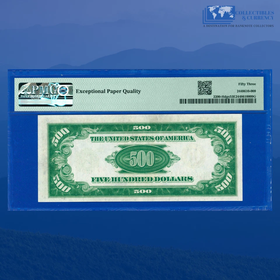 Fr.2200-H 1928 $500 Federal Reserve Note St.Louis Gold Clause, PMG 53 EPQ #24683 - Image 2 of 3