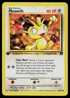 Pokemon Card - Meowth Team Rocket 62/82 Common 1st Edition