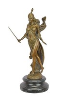 Bronzeskulptur Amazone Frau Replikat Retro Design Dekoration