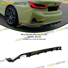 Rear Bumper Diffuser Lip Kit For Bmw 3 Series G20 G21 2019-2022 Gloss Black