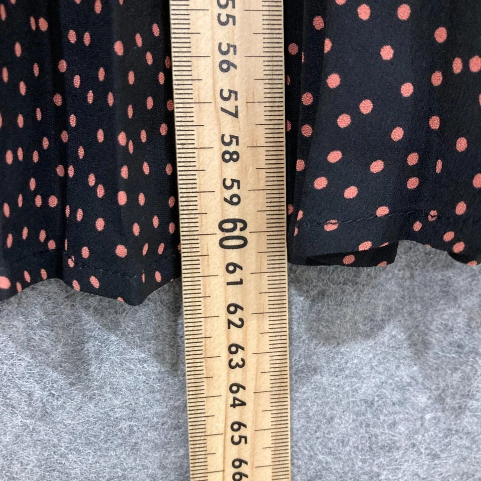 Юбка женская Laura Ashley размер 10 черная в горошек плиссированная эластичная талия 47932 - Изображение 4 из 4