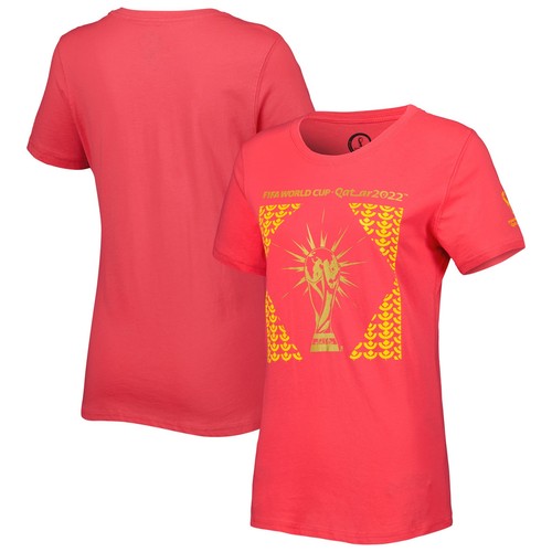 Women's Coral FIFA World Cup Qatar 2022 Trophy T-Shirt - 第 1/3 張圖片