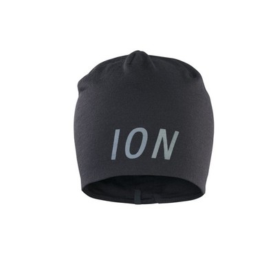 Ion Logo Merino Beanie Fahrrad Unterhelmmütze schwarz