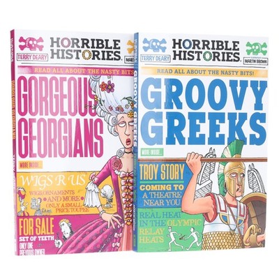 Horrible Histories (Newspaper Edition) by Terry Deary 2 Books Set - Ages 8+ - PB