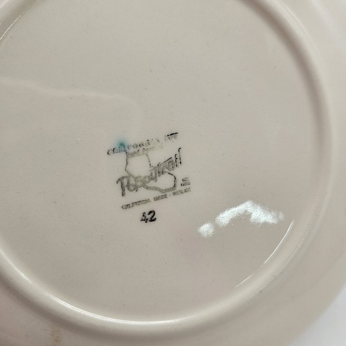 Vintage Metlox Poppytrail California Ivy Coffee Rustic Woodland Dinner Plate - Picture 8 of 8