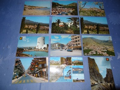 12 x Postcard - Costa Blanca - Benidorm - Alicante - Polop - unused