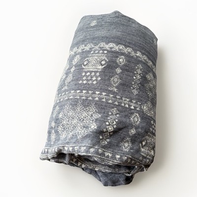 Restoration Hardware RH King Duvet Cover Goa by Clay McLaurin Indigo Blue Linen
