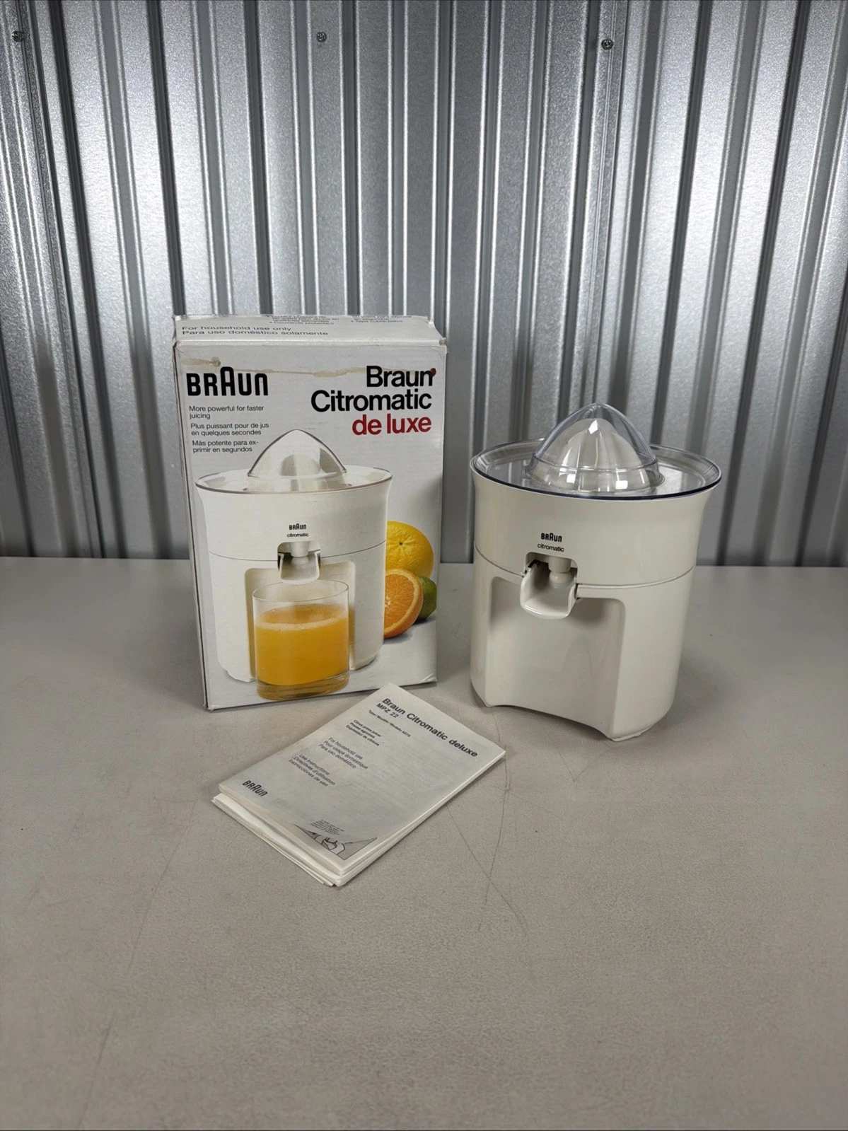 Braun 4979 Citromatic Deluxe Electric Citrus Juicer Press MPZ22 60W
Opens in a new window or tab