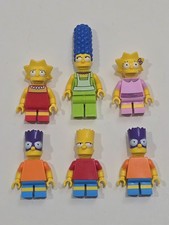 Lego Simpsons Minifigure Lot of 6 Bart Marge Lisa Bartman CMF Collectable Disney