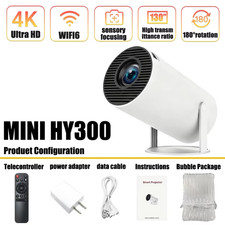 Proiettore Hifi HY300 4K Android 11 Dual Wifi6.0 BT5.0 H713 280ANSI 720P Con Alt